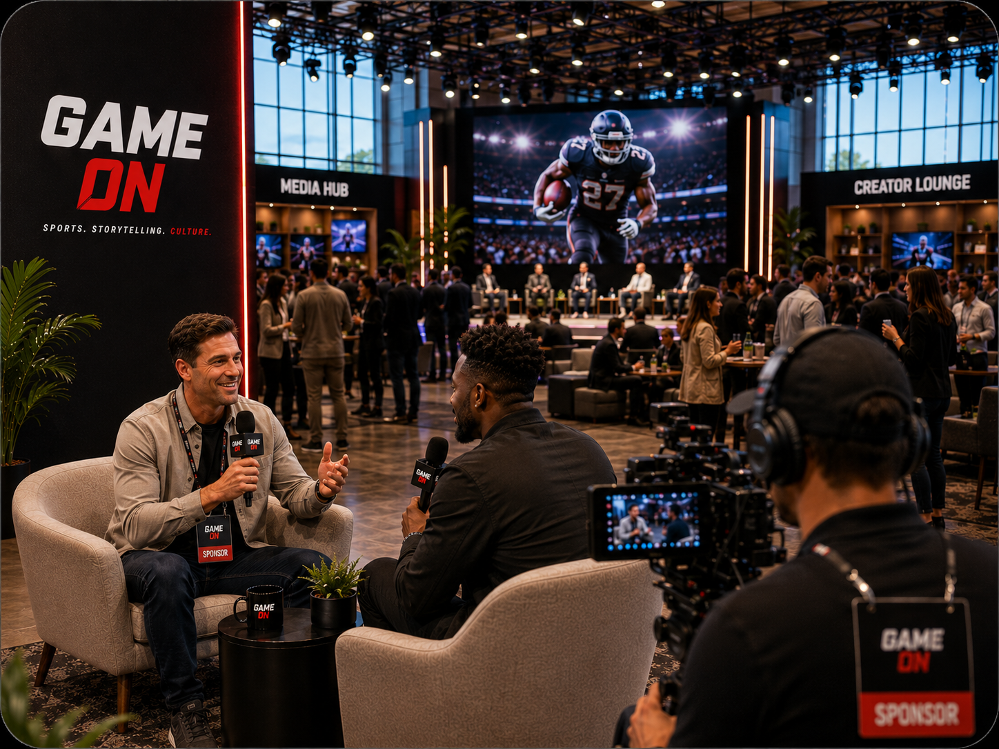 Game On stadium — sports storytelling environment